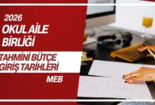 2026 Okul Aile Birliği Tahmini Bütçe Giriş